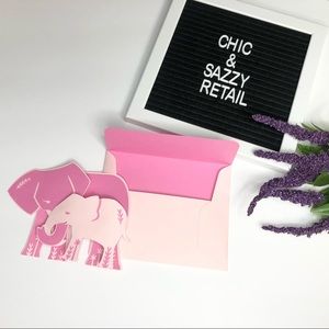 Handmade Elephant and Baby Card . Size: 5.5” x 4”